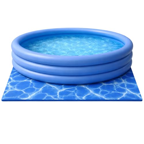 Nakloe - Lot de 4 - Sol de piscine démontable - Mousse sol piscine - Caoutchouc EVA. Dimensions 60 x 60 x 1 cm