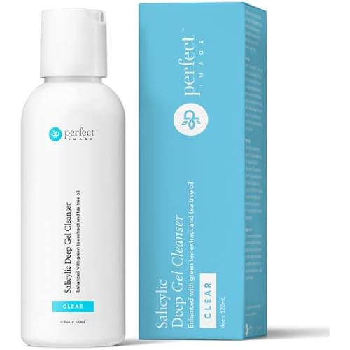 Perfect Image Salicylic Acid Deep Exfoliating Gel Based Cleanser, Professionally Formulated Salicylic Acid Peel Peel Prep Cleanser, Enhanced with Tea Tree Oil and Green Tea Extract
