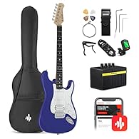 🎸[H-S-S pickups] Donner electric guitar has two classic Single-coil pickups and one power 203S Humbucker pickup. 5 ways pickup switches and 2-tone & Volume controls for choosing. Suitable for both beginners and professionals. H-S-S pickups are not ju...