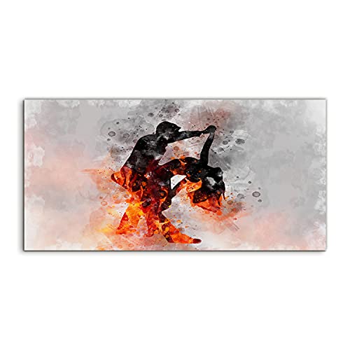 Photo acrylique salon au design aquarelle tango format 120x60 cm