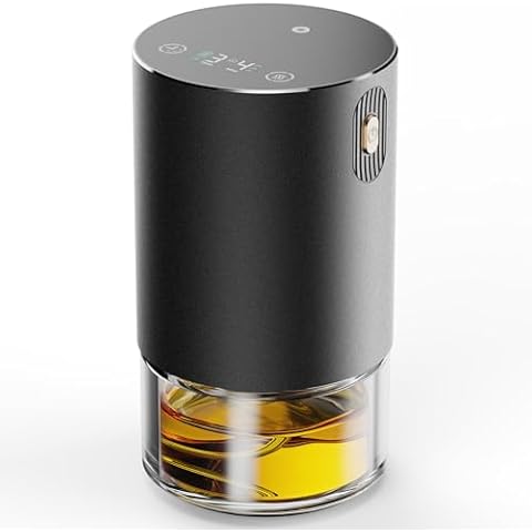 Waterless Essential Oil Diffuser - Rechargeable Scent Diffuser for Home and Car Diffuser, Portable Waterless Diffuser with Home/Car Mode 4 Mist Level and Timer Setting, Pure Scent Cover