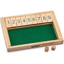 Chess and games shop Muba Wooden 9# Shut The Box Game - Mini Travel Set - Simple Funny Family, Party Board Game