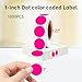 PARLAIM 1000 Pack, Fluorescent Pink Dot Stickers 1 inch Round Circle Labels Garage Sale Stickers