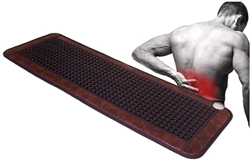 QMZDXH Infrarot Wärmematte Turmalin - Weit Infrarot Heizung Pad - Tourmanium Wärmematte - Jadestein Matte Mit Infrarot Mit Zeiteinstellungen Zur Schmerzlinderung Cover