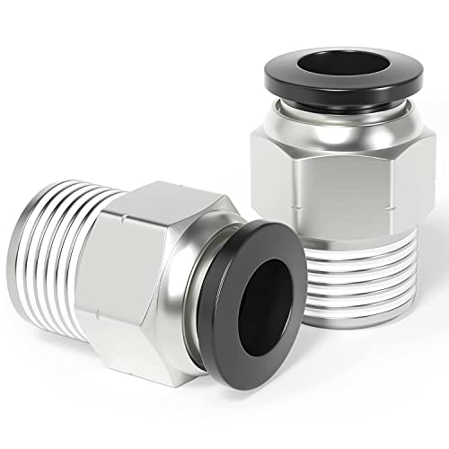 Image of TAILONZ 1 /2 inch Tube OD x 3 /8 inch NPT Male Straight Push to Connect Fitting10pcs