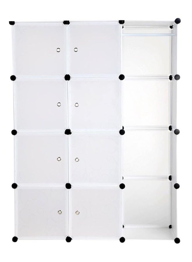 12 Cubes Wardrobe Storage White