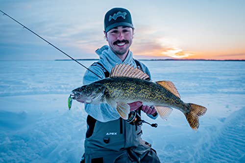 Northland Fishing Tackle Glass Buck-Shot Ice Fishing Jigging Spoon, Glo White, 1/8 Oz For Walleye, Perch, And Crappie #TOP1