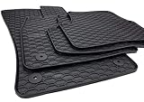 NEU 100% Passgenau // mit umlaufenden Rand // abwaschbar // Wasserdicht // sehr robust // Geruchsneutral Auto Allwetter Matten im modernen Waben Design 4-teilig schwarz