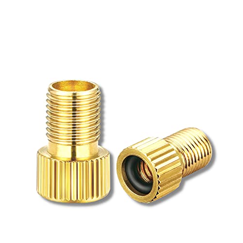 Presta Valve Adapter For Bicycle Tire Air Pumps (Set Of 5) | Compatible With Schrader Nozzles, Air Compressors & Standard Pumps | French/Uk To Us Compatibility | Quickly Inflate Bike Tires (5) #TOP7