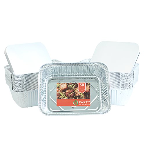 PARTY BARGAINS Premium Quality Durable, 9 X 7 Aluminum Foil Pans 5 Lb