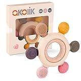 akolik Beißring Baby, BPA-frei Zahnungshilfe aus Silikon, Baby Spielzeug ab...
