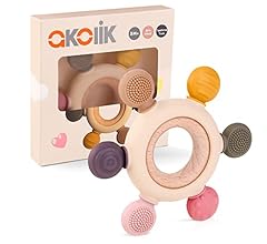 Beißring für Babys, Baby Zahnen Spielzeug aus Silikon, Ruder Greifling Beißspielzeug, BPA-frei Zahnen Nursing Zubehör für 3…