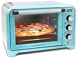 Maxi-Matic ERO-2600BL  Americana Collection Retro 6 Slice/12 Pizza Toaster Oven, Blue, Large