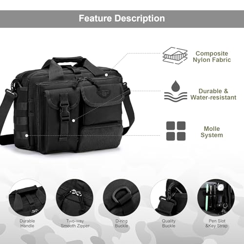 Stypos Tactical Messenger Bag, Tactical Briefcase for Man Military Laptop Bag Messenger Shoulder Bag by Stypos - Image 5