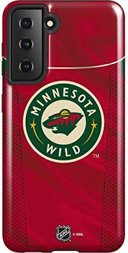 Skinit Pro Phone Case Compatible with Galaxy S21 5G - Officially Licensed NHL Minnesota Wild Home Jersey Design