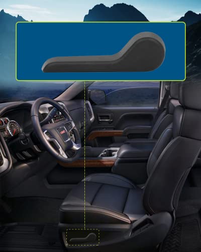 Lujuntec Interior Door Handle Seat Adjuster Lever Handle,Front Door Handle Driver Left Side,Replacement For For Chevy For Gmc Pickup Truck Suv,1Pcs Black Handle Replace 15232594 #TOP6