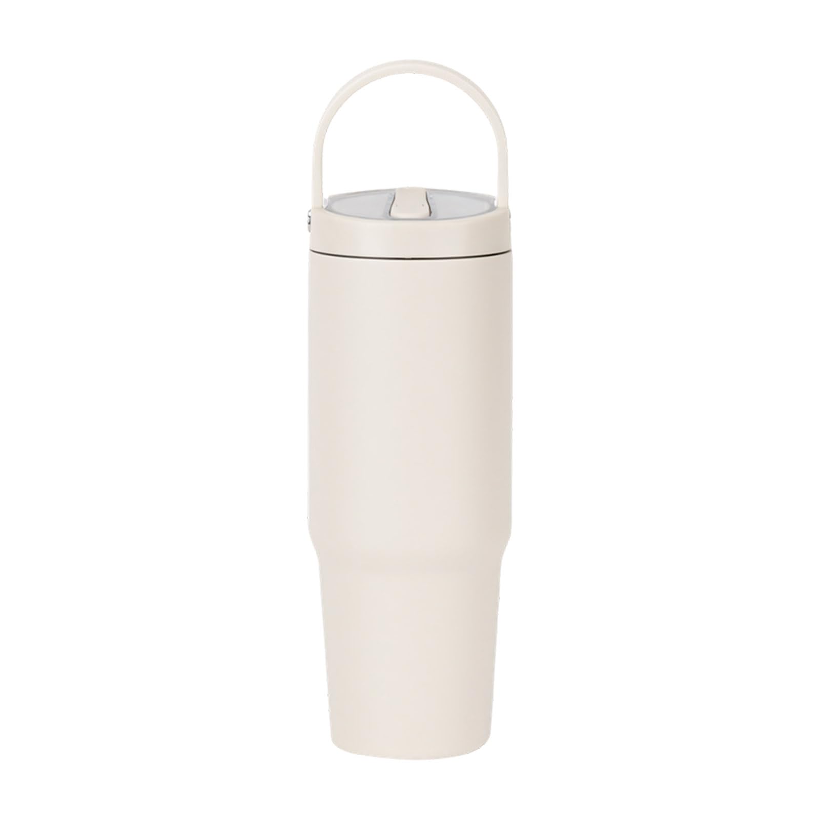 Btgghytr Large 900Ml Vacuum Sealed Tumblers with Removable Straw Easy Carry Design Permanent Rustless Beverage Container Offices Vacuum Flask Cup with Removable Straw