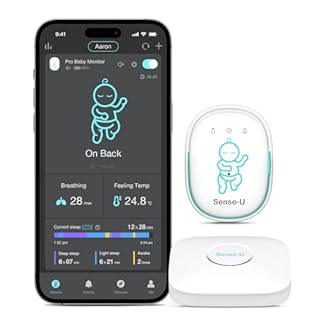 Sense-U Pro Smart Baby Breathing Monitor-Tracks Baby's Breathing, Sleep Position, Rollover, Temperature, with Real-time Alerts, Anytime, Anywhere, Easy Clip-On Design