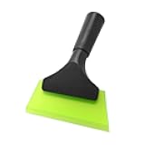 FOSHIO Small Squeegee with 5 Inch Green Rubber Blade Mini Wiper Window Tinting Tools for Mirror Glass Window Cleaner with Non-Slip Handle