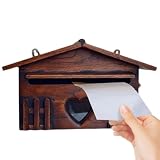 Holzbriefkasten, rustikaler Vorschlagsbox für den Außenbereich, Vintage-Flurbriefkasten für...
