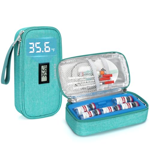 YOUSHARES Insulin & peptide Cooler Travel Case - TSA Approved,Temp Display