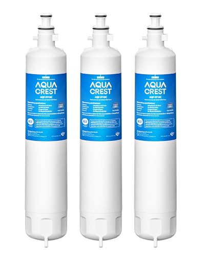 AQUA CREST AQF-FF19C Replacement for GE RPWFE RPWF (with CHIP) Refrigerator Water Filter Compatible with GYE22HMKES GYS22GMNES GYE22HBLTS DFE28JSKSS GFE28HMHES GNE29GYNFS 3 Filters