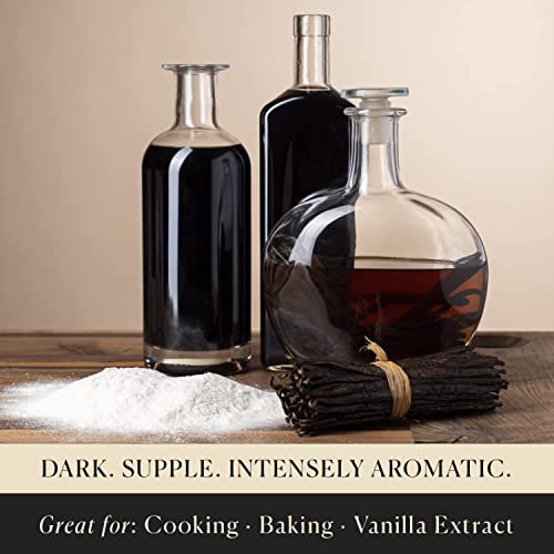 Cook's 10 Organic Madagascar Whole Vanilla Beans, Grade A Vanilla Pods, Premium Vanilla Beans for Making Extract & Baking -