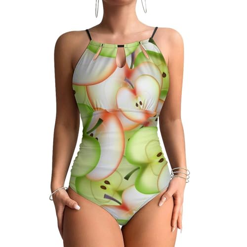 Maillot de bain une pièce vert avec contrôle du ventre pour effet gainant