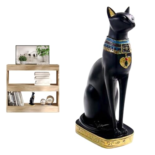 Estatua de egipcia de Gato | Figura Coleccionable Antigua, estatuas de, decoración egipcia para decoración del hogar, Regalo de cumpleaños