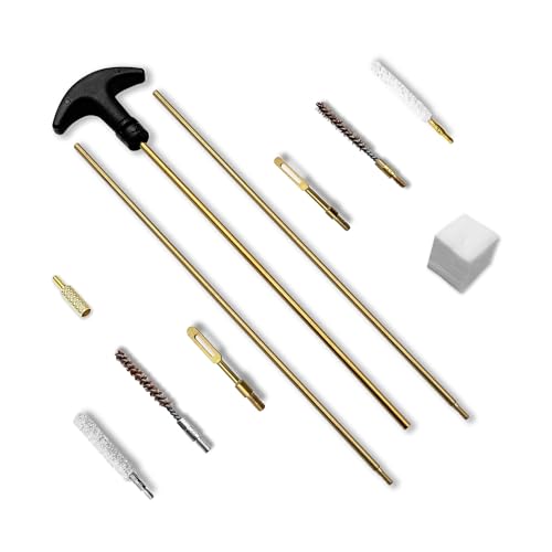 XXLIYA 177 22 Caliber Gun Cleaning Kits for .22 Pellets Airsoft Gun Handgun 4.5/5.5mm Rifle Cleaning Rod Bore Brush Patches Cloth Supplies Firearms Pistol Hunting Shooting Accessories Maintenance