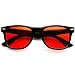 zeroUV - Rare Color Tinted Lens Classic Horn Rimmed Sunglasses (Red)