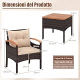 Zoom IMG-2 costway set salotto da giardino