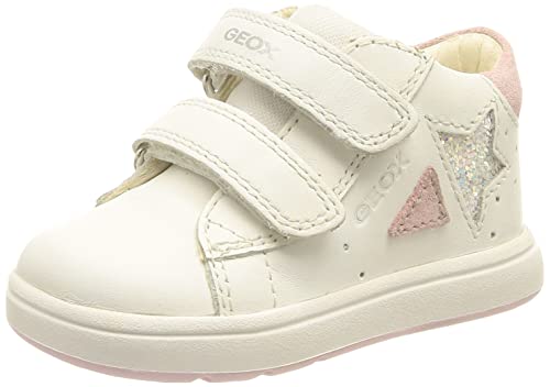 Geox B Biglia Girl, First Walker-Zapatos Bebé-Niñas, Rosa Blanca, 20 EU