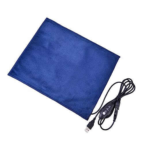 Manta eléctrica USB para mascotas ORFOFE azul 25x15 cm