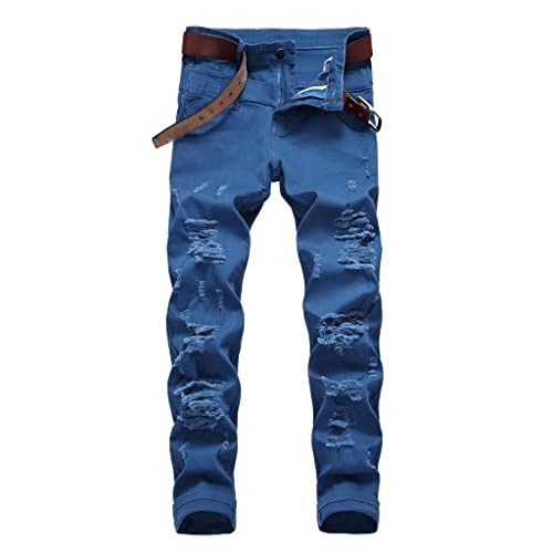 Pantalons déchirés style High Street au design jeans décontractés unique