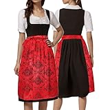 Costume Traditionnel Bavarois pour Femme: Combinez cette robe avec une chemise et une veste traditionnelle pour compléter votre look Oktoberfest. Parfait pour l'Oktoberfest, les brasseries en plein air bavaroises et autres fêtes folkloriques, mais aussi pour la vie quotidienne. Cette robe a toujours l'air bien. Les photos sont particulièrement photogéniques et créent facilement un style festif européen authentique.