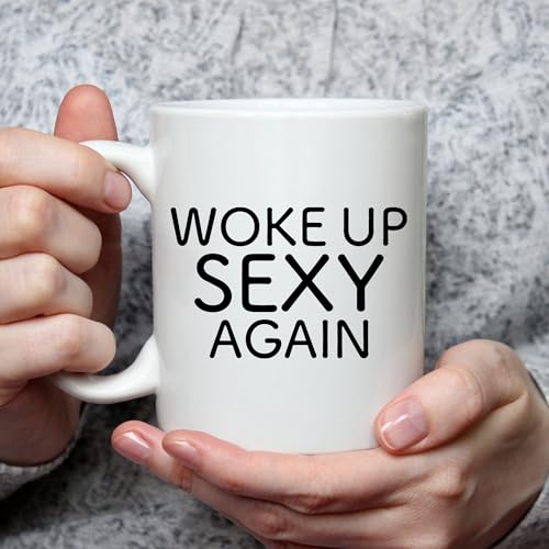 Taza de cerámica blanca de 11 oz con diseño divertido miniatura 5