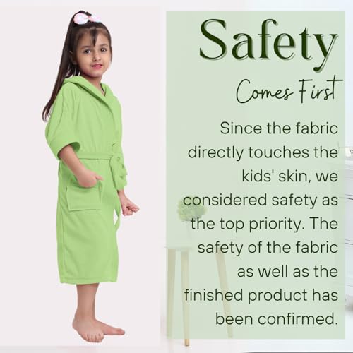 Image of CREEVA Cozy Hooded Bathrobe for Kids - Lightweight, Quick-Dry, and Perfect for Daily Use