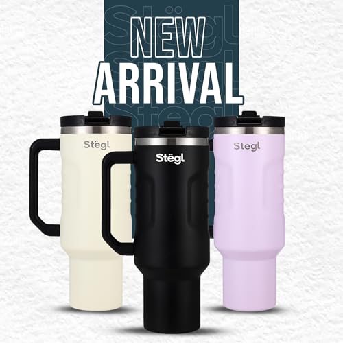 Image of Tumbler with Straw - 1.2L Insulated Coffee Tumbler with Handle | Keeps Drinks Hot 12h Cold 24h | Leakproof Travel Sipper for Office Gym | Stainless Steel Straw