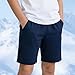 Boy Shorts Fashion Summer Elastic Waistband Pants with Pockets Lightweight Active Performance Shorts Size 3-13T Navy Size 9-10