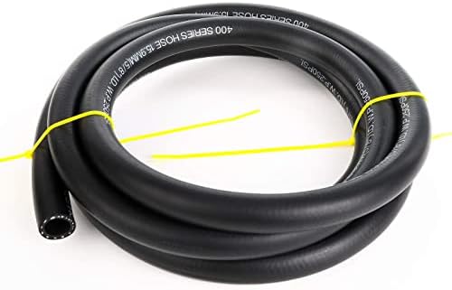 AC PERFORMANCE Black -4 AN 1/4 ID NBR Push on Hose Fuel Line Engine Liner Compatible with Fuel System, E85, E10, Oils, Ethanol, Lubricants and Coolant (2 feet, AN4, 6.4mm ID)