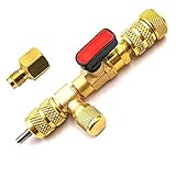 [GUT GEMACHT] Das Ventilkernentferner-Installationsinstaller-Werkzeug besteht aus massivem Messing, der dauerhaft ist, die Knöpfe sind in rutschfestem Rennring-Design, was dauerhaft ist und Sie verwenden können sie schon lange.