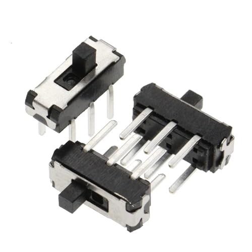 Mini interrupteur à glissière MSS22D18 2P2T 6 broches pour circuits imprimés et DVD x50