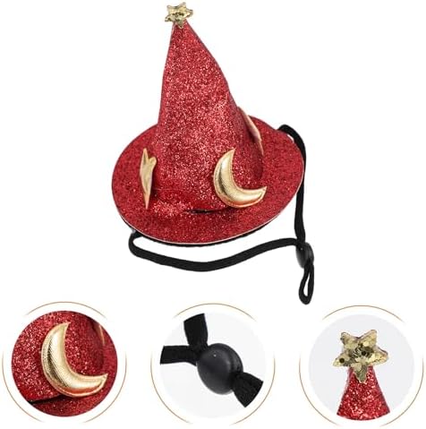 HEALEEP Adorable Red Plush Pet Hat for Chinchillas and Guinea Pigs, Lightweight and Adjustable Design, for Halloween and Easter Costume Accessories — view 7