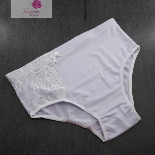 Kit 05 Calçolas cintura alta com elástico lateral redutora calça conforto Modelagem grande Calcinha