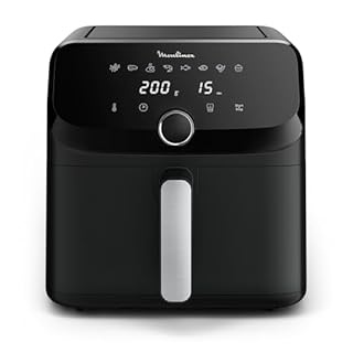 Moulinex Easy Fry Mega, air fryer compact, Mono tiroir 7.5 L, Jusqu’à 8 personnes, 8 programmes, noir EZ8558F0