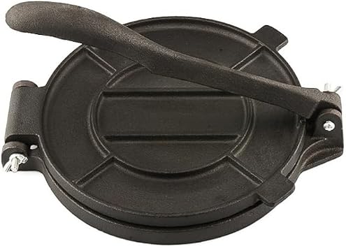 Tortilla Press, 7.3 / 7.9 / 10.2 inches 18.5 / 20 / 26 cm, Heavy Duty Cast Iron, Tortilla Maker, Round Pressure Type Flour Tortilla Press 7.9 inches / 20 cm
