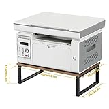 UOMIO Retro Wooden Monitors Stands for Desk Set of 2 Computer Screen Stands Ergonomic Laptop Heightening Stand for Desk Space Saver 40 x 25 x 12.5 cm Rustic Brown - Image 3