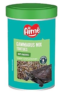 Aimé Mix Gammarus et crevettes séchées pour tortue d’eau, 100 g