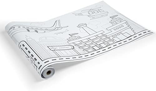abeec City Scene Colouring Roll for Kids Paper Roll for Kids with Colouring and Activities  Colouring Paper for Children  Craft Paper Suitable for Kids Craft